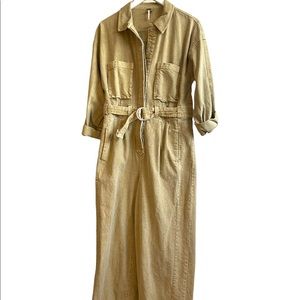 Free People Super Slouch Jumpsuit in Ginger.